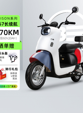 小鸟爱迪生67电瓶车60V时尚复古男女代步通勤两轮电动轻便摩托车