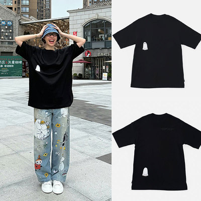 orm同款2025新款腊肠小狗印花短袖T恤overseas宽松百搭情侣上衣潮