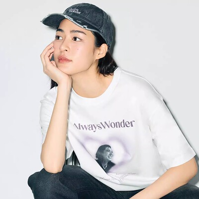 邝玲玲同款【生日限定】2025新款纯棉T恤overseas宽松百搭上衣潮