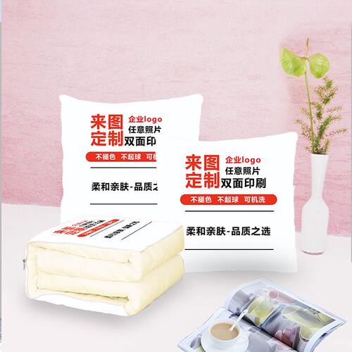四季款抱枕被两用二合一刺绣图案午睡靠枕抱枕空调折叠被夏季新款