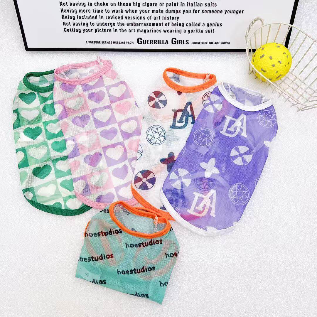 狗狗衣服薄款网纱猫咪狗狗衣服防止掉毛背心网纱薄款夏季