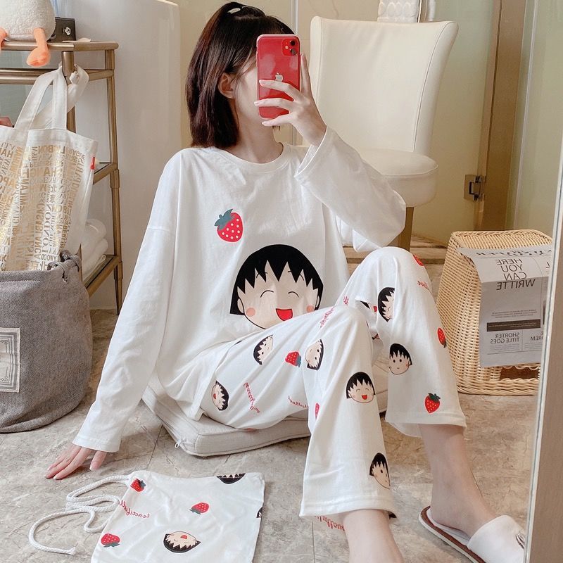 睡衣女士春秋长袖清新韩版宽松