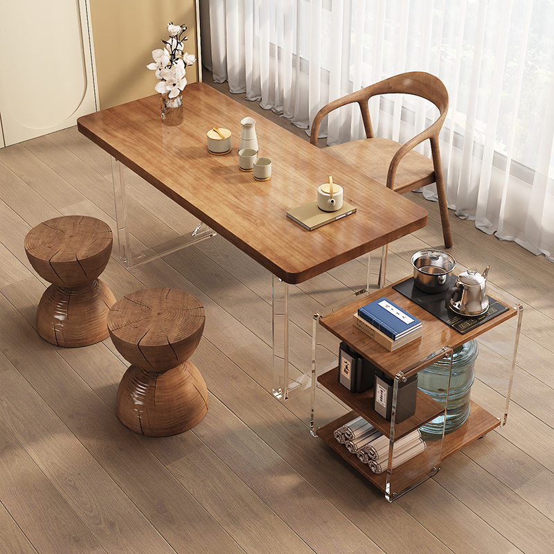 阳台茶桌亚克力悬浮网红高级感