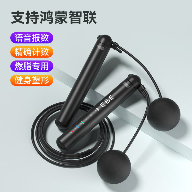 健身怪兽智能语音竞技跳绳支持鸿蒙智联减脂双绳无绳球学生计数