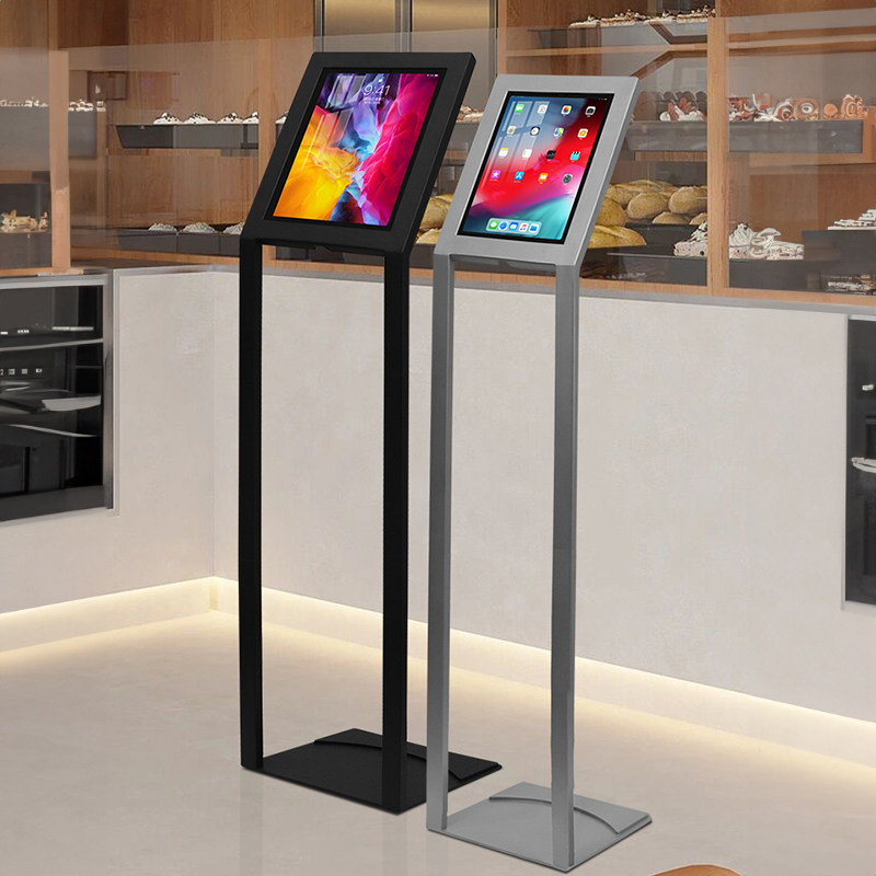 海浪防盗带锁平板电脑支架餐厅电子点餐展架落地 ipad支架ipad架