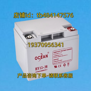 12V 38AH OCEAN蓄电池 25°c HY12 20HR 电池 OCEAN