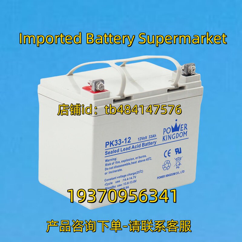 POWER KINGDOM 蓄电池 POWERKINGDOM PS33-12 12 Volt 33Ah 12V