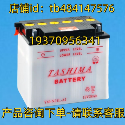 TASHIMABATTERY 蓄电池 TASHIMA BATTERY Y60-N24L-A2 12V28AH
