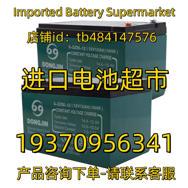 DongJin蓄电池 6-DZM-12 12V12AH 10HR 免维护电池