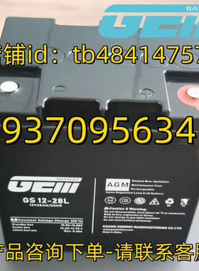 GEM BATTERY蓄电池 GEM BATTERY GS12-28L 12V28AH/20HR AGM 电池