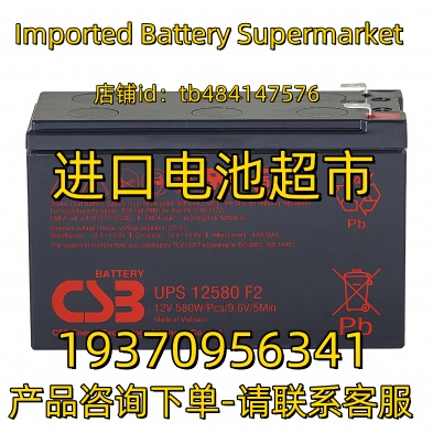 CSBBATTERY蓄电池 CSB UPS12580 F2 12V580W/PCS/9.6V/5MIN电池