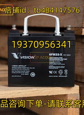 VISION蓄电池 VISION GROUP 6FM33-X 12V 33AH BATTERY 电池