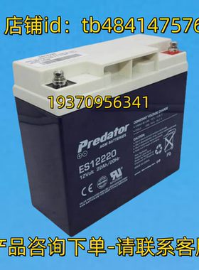predator 蓄电池 AGM BATTERIES ES12220 12Volt 22AH/20HR 12V