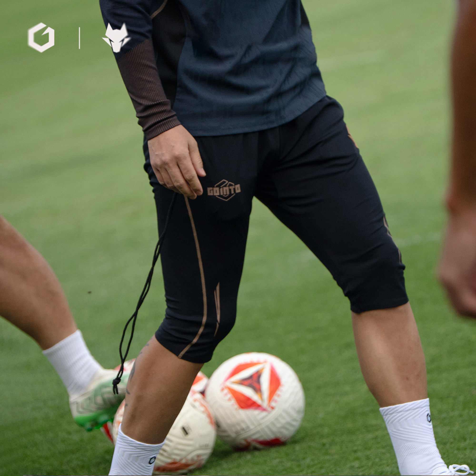 GOINTO上阵工业x陕西联合足球俱乐部球员版训练七分裤