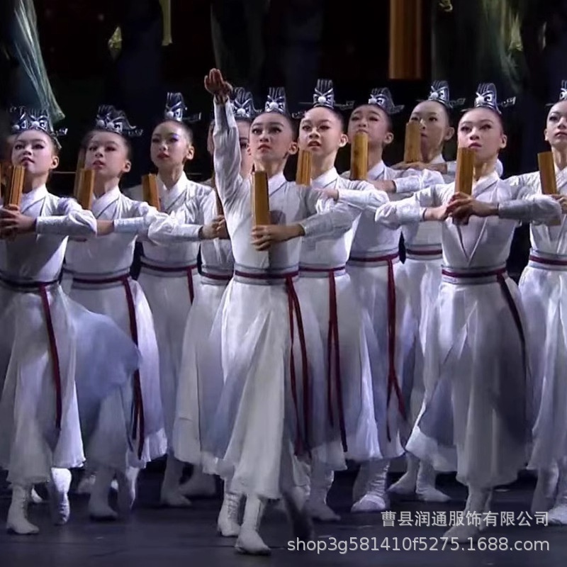 壮志少年行儿童舞蹈演出服少年志水墨朗诵表演服汉服国学服中国说