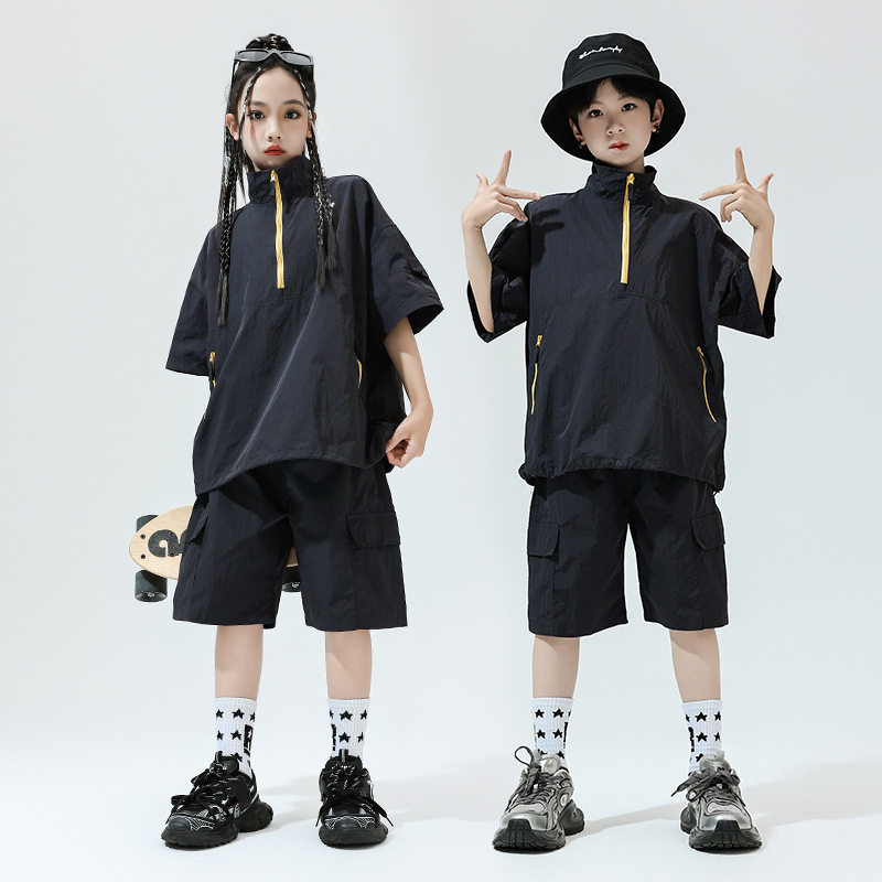 少儿爵士舞服装酷帅嘻哈hiphop潮流表演服爵士舞服装架子鼓套装潮