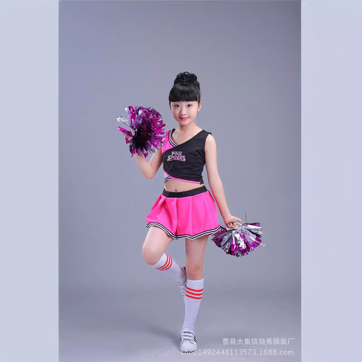 新款儿童校园啦啦操服装足球服饰啦啦队服体操健美操运动会表演服