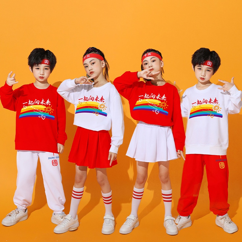 元旦儿童运动会加绒加厚啦啦操中小学生班服中国风拉拉队幼儿园服