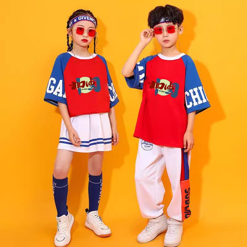 儿童啦啦队演出服幼儿园团体合唱服舞蹈服班服小学生运动会表演服
