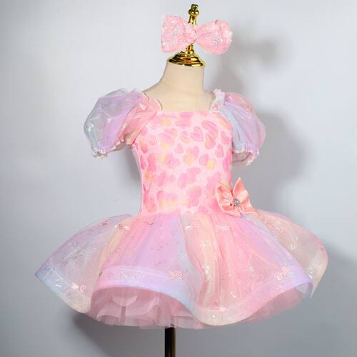 儿童专业芭蕾舞裙六一可爱舞台演出表演服元旦女童亮片公主蓬蓬裙