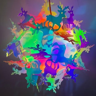 花灯成品新年免制作夜市摆摊亮片儿童手提灯笼炫彩镭射光花灯批发