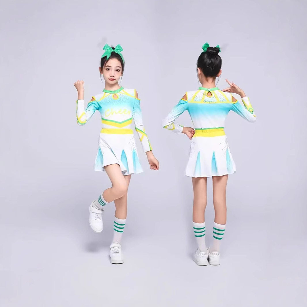 啦啦队演出服比赛服女中小学生青春运动会健美操拉拉队服表演服装