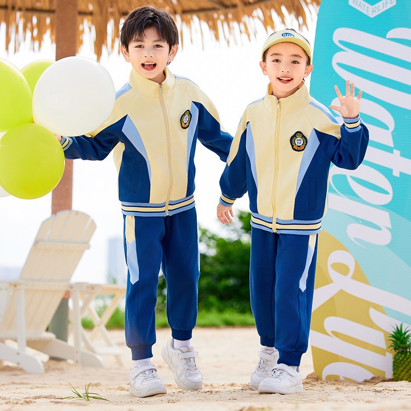 小学生校服秋季运动会三件套幼儿园园服春秋款紫色棒球服套装校服