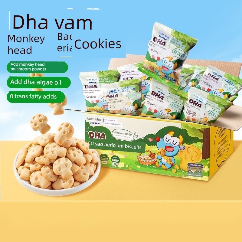 小鹿蓝蓝DHA山药猴头菌饼干酥性饼C干高钙猴菇磨牙棒儿童零食300g,婴童食品,宝宝饼干,淘宝优惠券,粉丝福利购,淘宝优惠卷