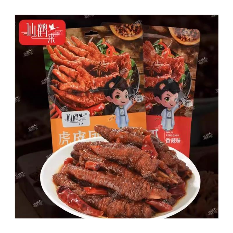 仙鹤来虎皮凤爪320g*2袋鸡爪整爪切碎P追剧解馋零食下酒菜