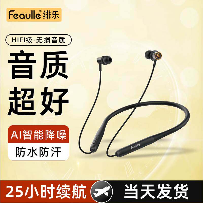 绯乐H10b无线蓝牙耳机颈挂式挂脖入耳式hifi运动超长续航电竞游戏怎么看?