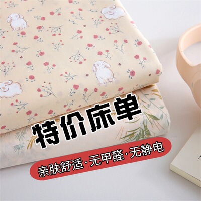 特价床单单件新款卡通单人学生宿舍双人家用亲肤磨毛可裸睡被单冬
