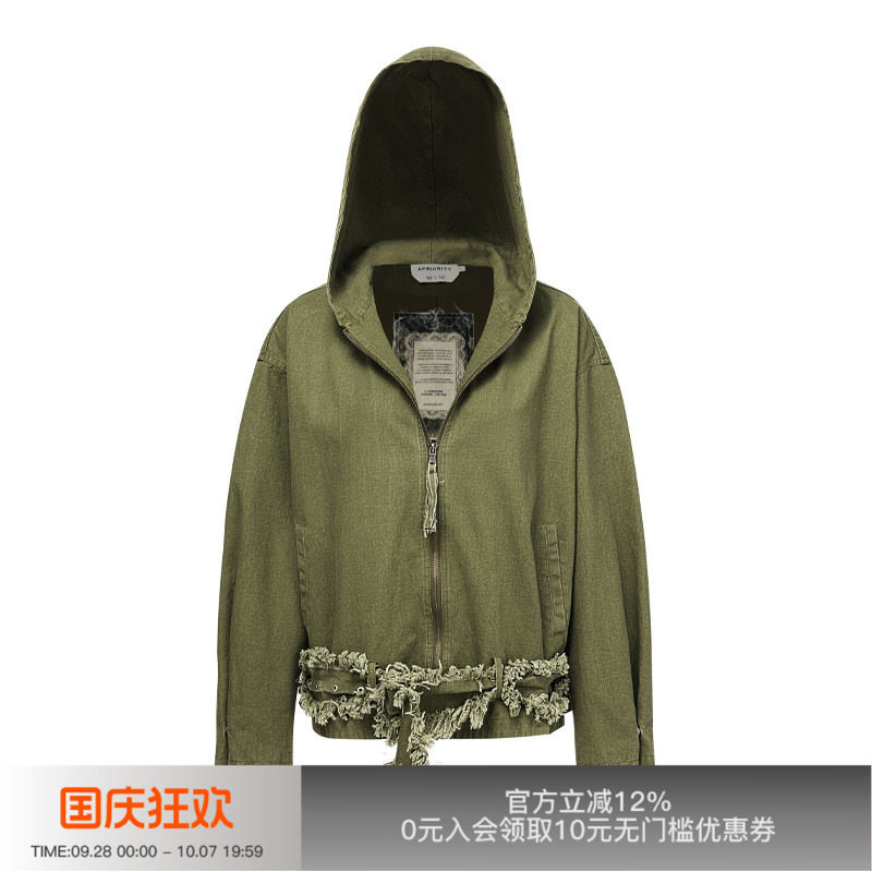 APRIORITY先验毛边流苏拉链夹克图片