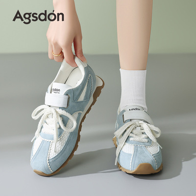 奥古狮登蓝色德训鞋女2025夏