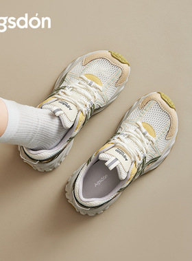 Agsdon/奥古狮登老爹鞋女款2026新款夏季网面厚底休闲板鞋运动阿