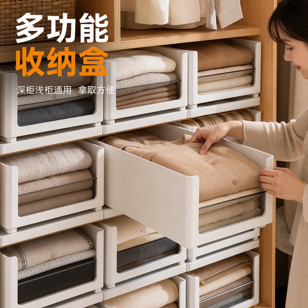【橱柜不乱了？加厚直角收纳盒】图片