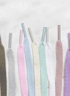 扁平宽纯色鞋带af1空军一号鞋带绳配饰男女白色彩色ins潮aj1球鞋