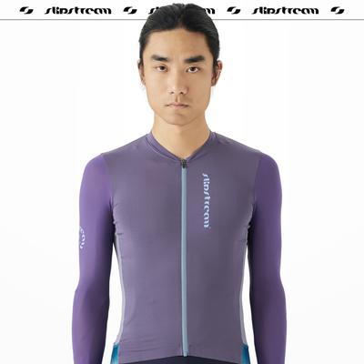Slipstream 骑行服长袖 Exp 男士素色款四季防晒透气上衣云雾紫