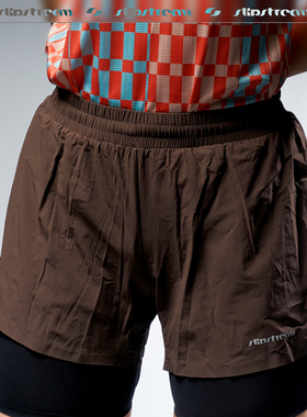 Slipstream女士跑步短裤Pace马拉松越野竞速专业速干透气压缩竞技