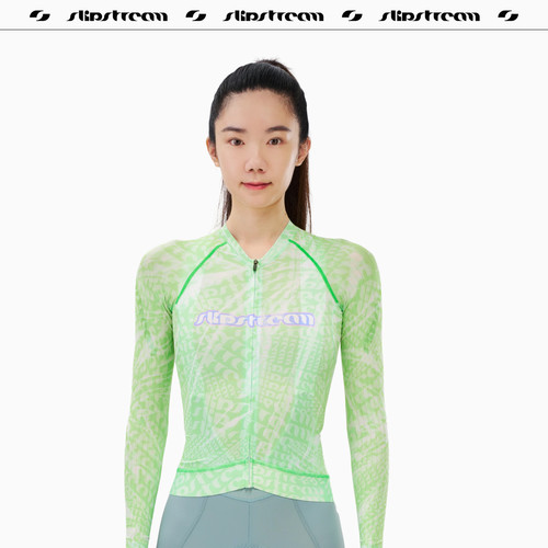 SLS女款透气长袖骑行服显瘦薄荷