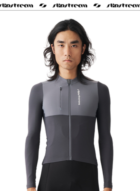 Slipstream 男士长袖骑行服秋冬黑色薄绒防寒保暖上衣Essential