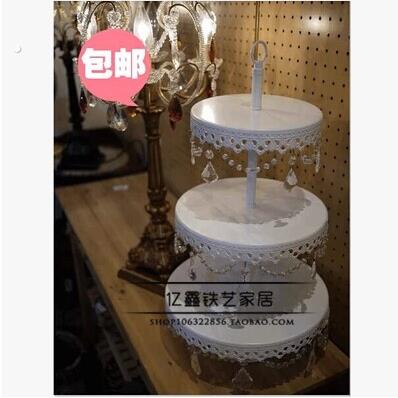 欧式 婚庆蛋糕架蛋糕塔三层蛋糕架 铁艺蛋糕架点心架多层婚庆道具