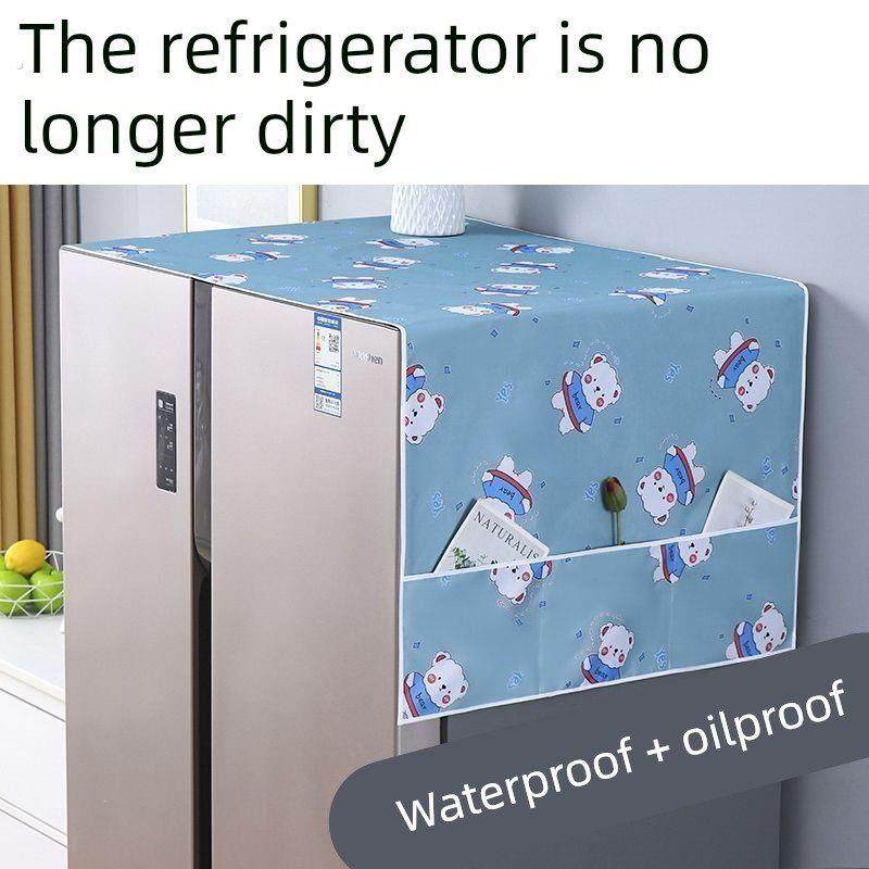 家用冰箱防尘罩多功能盖布冰箱防水防油冰箱罩盖巾居家布艺防尘袋,收纳整理,冰箱防尘罩,淘宝优惠券,粉丝福利购,淘宝优惠卷