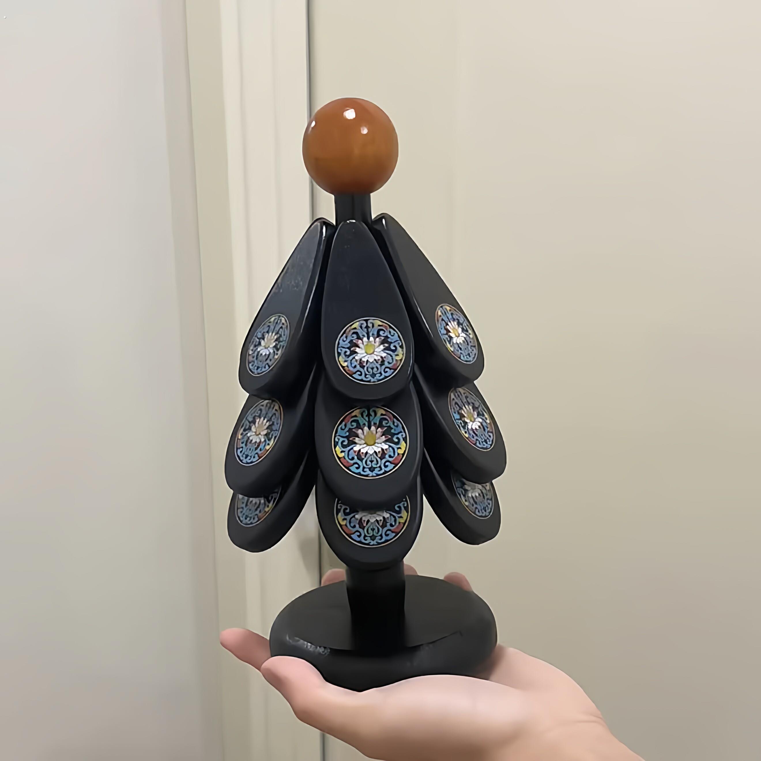 耶诞树隔热垫一颗树实木防烫可折叠餐垫杯垫碗垫创意餐桌装饰摆饰