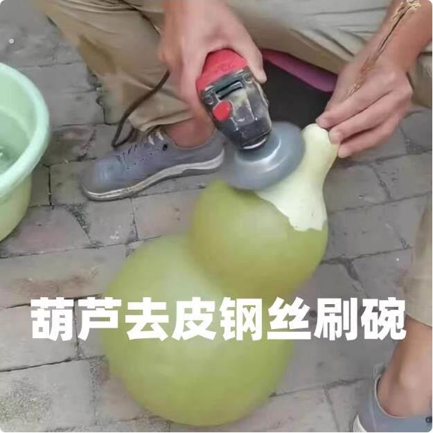 葫芦打皮机去皮钢丝刷文玩打皮工具打小葫芦打皮钢丝轮不锈钢丝碗