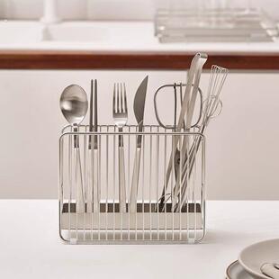 韩国304不锈钢筷子架壁挂式筷子储存管笼餐具篮厨刀，叉子和勺子