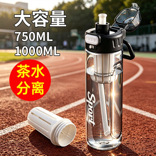 便携吸管杯大容量随行耐高温水杯