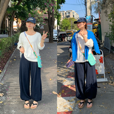 宽松百搭基础纯色内搭打底T恤女