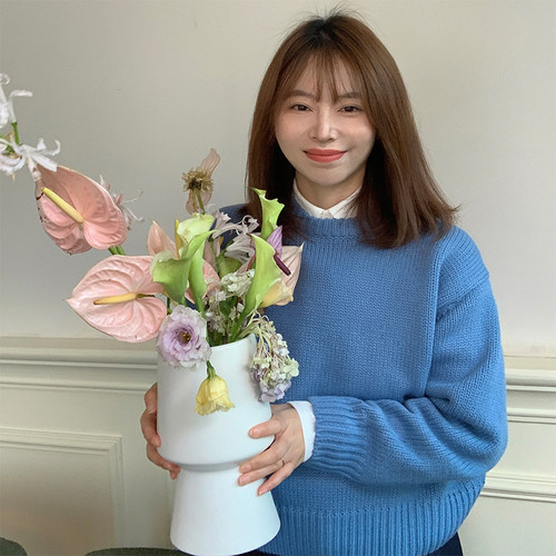 圆领加厚保暖短毛衣小个子上衣