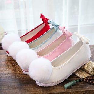 登云履汉服鞋古风古装平底国风纯色可爱少女明制布鞋日常女鞋