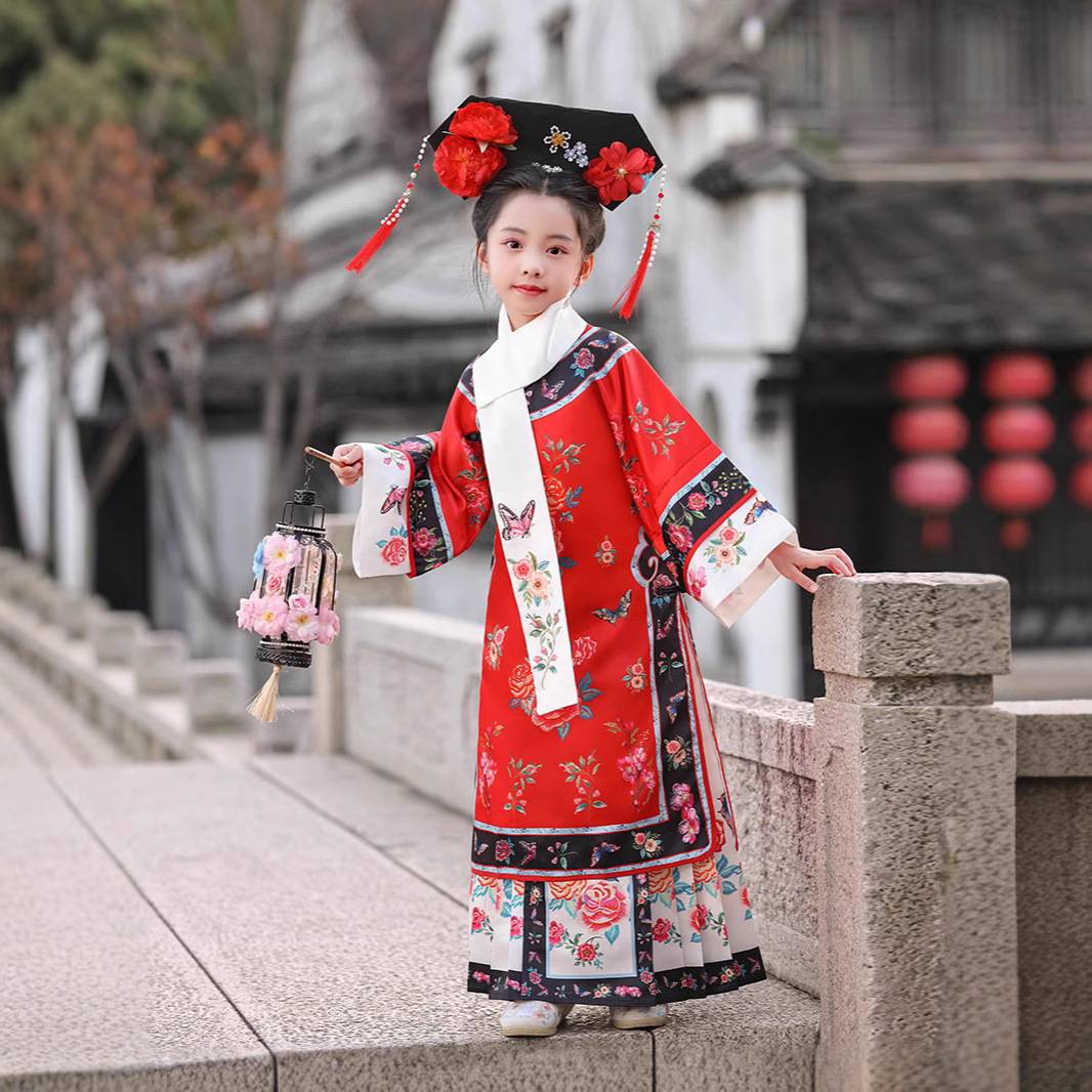 女童清朝沐言格格套装满族宫廷风